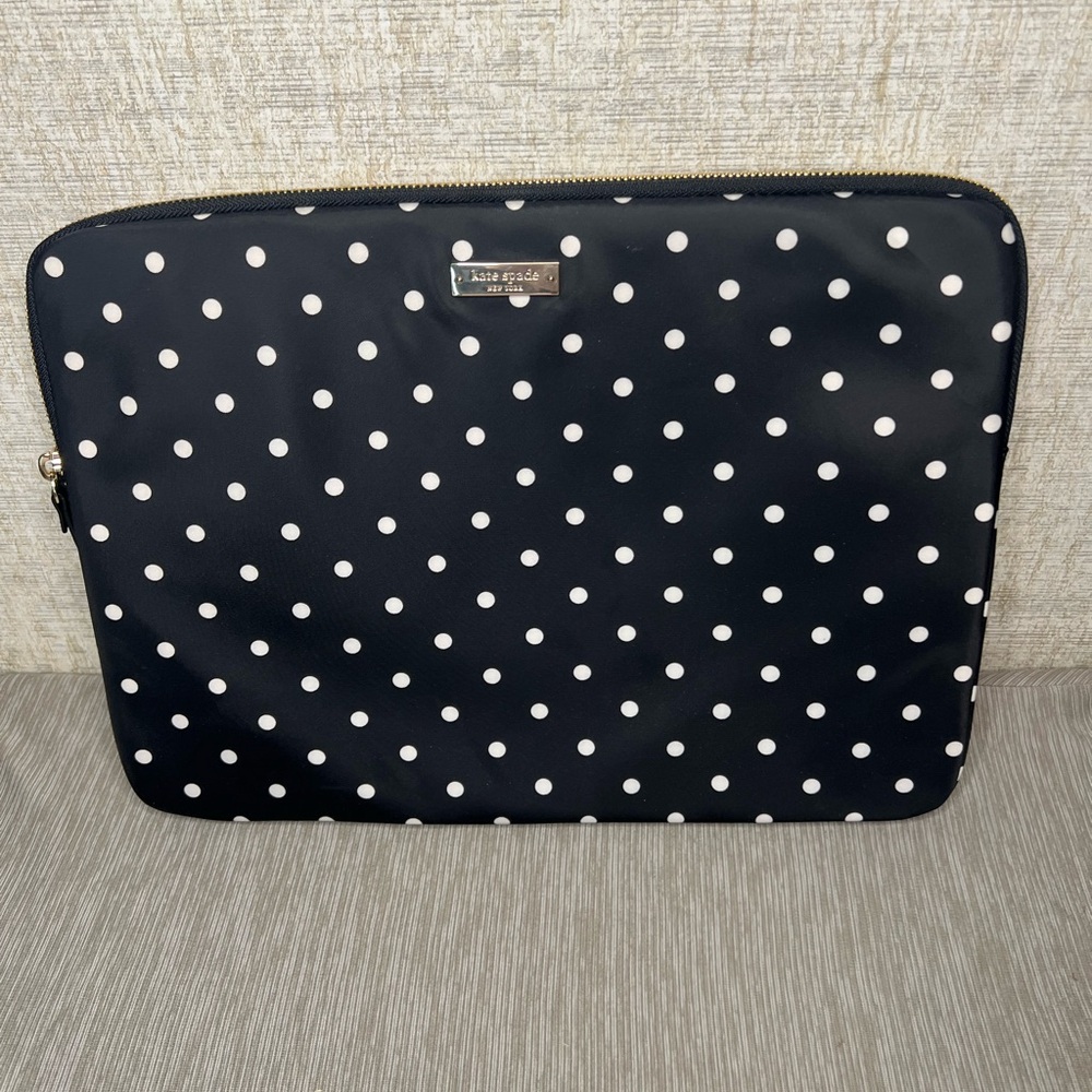 Kate Spade Black and White Polka Dot Sleeve